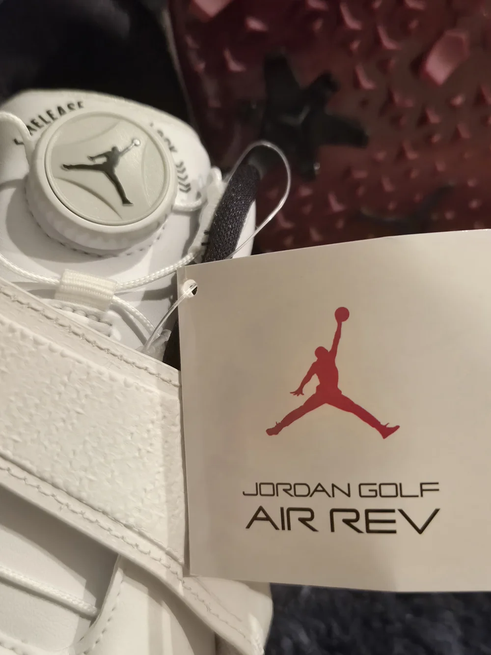 Jordan Air Rev Golf Shoes Size 5 White Black Pink FV6338-104 NEW NWT
